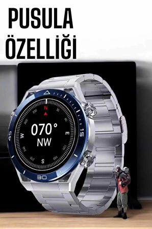 CEYLAN ADAM Akıllı Saat Yeni Nesil Bluetooth Bağlantılı Uyku ve Sağlık Takibi NFC ve GPS