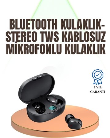 Mey İthalat® Kablosuz Kulak İçi Bluetooth Kulaklık Stereo Dokunmatik Kontrollü Kulaklık