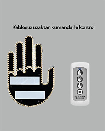 CEYLAN ADAM Aracınız İçin Eğlenceli ve Güvenli İletişim: LED Jest Lambası, Uzaktan Kumandalı, Kolay Montaj