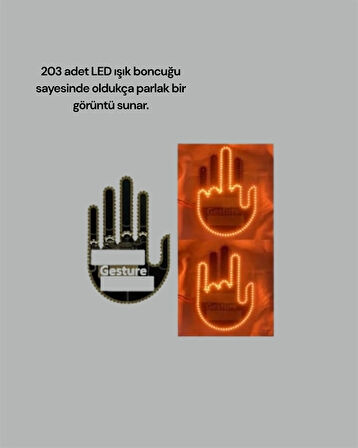 CEYLAN ADAM Aracınız İçin Eğlenceli ve Güvenli İletişim: LED Jest Lambası, Uzaktan Kumandalı, Kolay Montaj