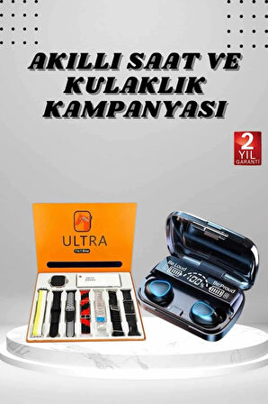 CEYLAN ADAM Yeni Model Akıllı Saat ve Kulaklık Kampanyası Nabızz Ölçer Bluetooth Bağlantılı Uzun Pil Ömrü