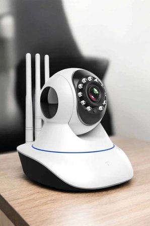 Mey İthalat® Wifi Kamerası Çift Yönlü Bebek Güvenlik Kamerası Gece Görüşlü