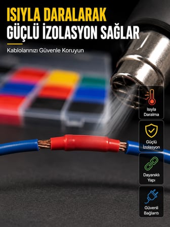 Mey İthalat 560 Makaron Seti Elektrik ve Elektronik Kablo İzolasyon Tamir Seti