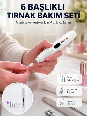 Mey İthalat Kurutma Özellikli Manikür Pedikür Cihazı Şarj Edilebilir