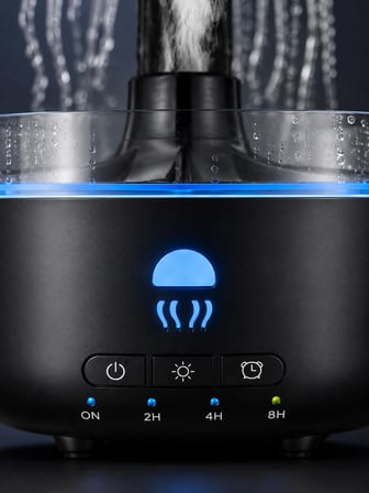 Mey İthalat USB Çalışan Denizanası Hava Nemlendirici 7 Renk RGB Aydınlatmalı Sessiz Buhar Makinesi
