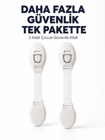 2 Adet Güçlü Yapışkanlı Çocuk Güvenlik Kilidi