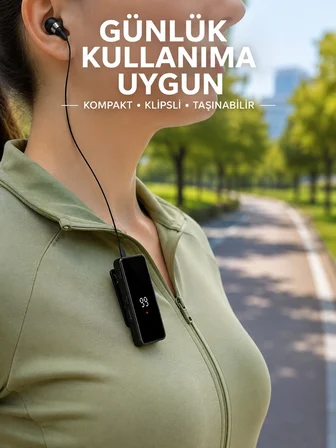 Mey İthalat Taşınabilir Bluetooth Kulaklık Dijital Göstergeli Klipsli Tek Kulaklıklı Kompakt Cihaz