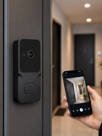 Mey İthalat® Wi-Fi Akıllı Görüntülü Kapı Zili | HD Kamera, Gece Görüşü ve Telefon Bildirimli