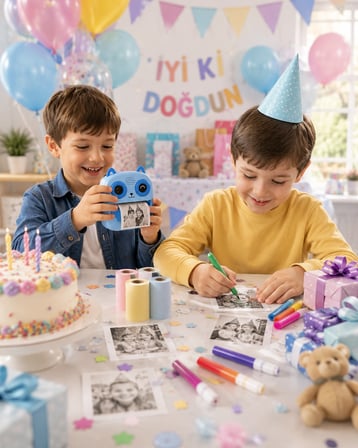 Mey İthalat Anında Fotoğraf Basan Çocuk Kamerası Eğitici ve Eğlenceli Termal Yazıcılı