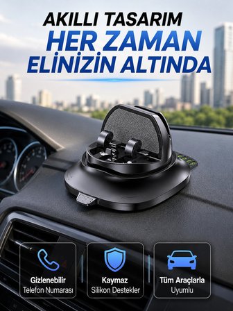Mey İthalat Araç Torpidosu İçin Telefon Tutucu Gizlenebilir Park Telefon Numaralı Stand