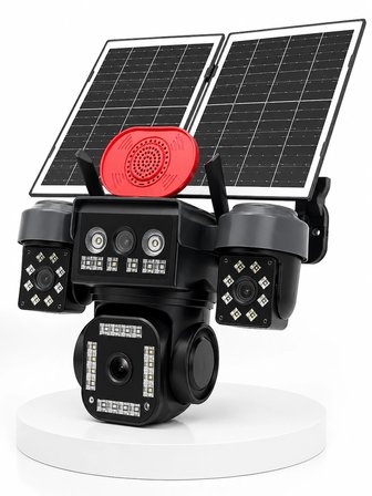 Mey İthalat Çift Solar Panel Teknolojisi ile Güneş Enerjisinden Güç Alan Kesintisiz Dış Mekan Güvenlik Kamerası