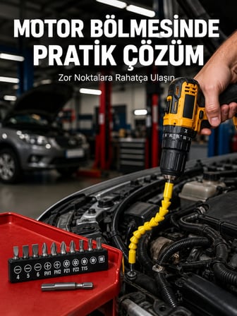 Mey İthalat 12 Parça Vidalama Uç Seti Akrobat Tasarım Dayanıklı Metal Yeni Nesil