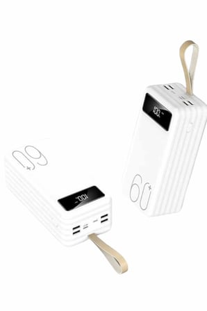 Mey İthalat Powerbank 60.000 Mah Taşınabilir Şarj Hızlı El Fenerli Dijital Göstergeli Yeni Nesil