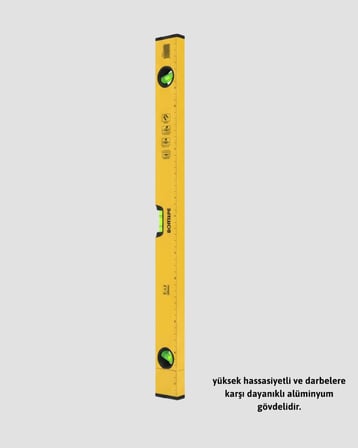 Mey İthalat 600 mm Su Terazisi Sarı Dayanıklı Gövde Hassas Ölçüm Yeni Nesil