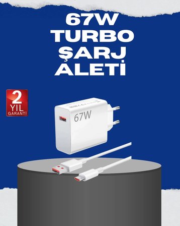 Mey İthalat® 67 Watt Turbo Charge Başlık Vivo Y20 Y35 Y55 Uyumlu