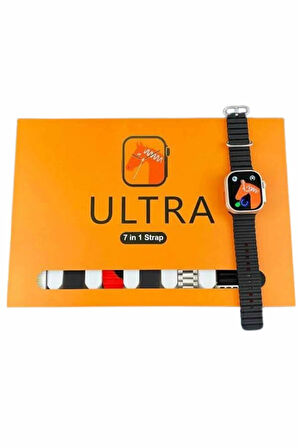 CEYLAN ADAM 7 Kordonlu Akıllı Saat Plastik Kordon Hasır Kordon Çelik Kordon