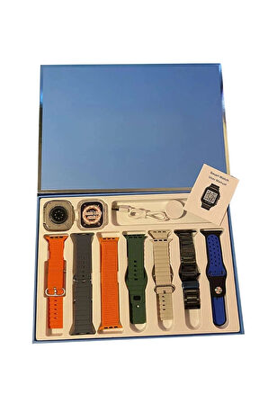 CEYLAN ADAM 7 Kordonlu Unisex Akıllı Saat Çoklu Kordon Seçeneği Amoled Ekran