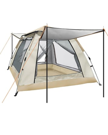 Büyük Aile Kamp Çadırı 240x240x160 cm Gölgelikli 6 Kişilik Outdoor Çadır