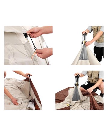 Otomatik Kamp Çadırı 240x240x160 cm 6 Kişilik Geniş Hacimli Güneşlikli