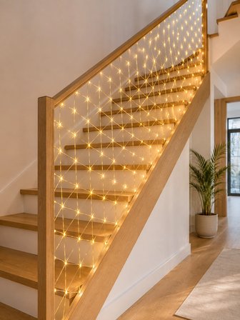 Mey İthalat LED Ağ Işık Dekoratif File Aydınlatma Balkon Oda ve Bahçe Süsleme Yeni Nesil