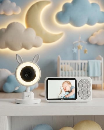 Mey İthalat® LCD Ekranlı Bebek İzleme Kamerası Ninnili Gece Görüşlü Güvenlik Sistemi