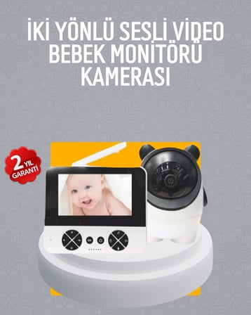 Mey İthalat® Görüntülü Bebek Monitörü 4.3 İnç Ekran ve Sesli İletişim