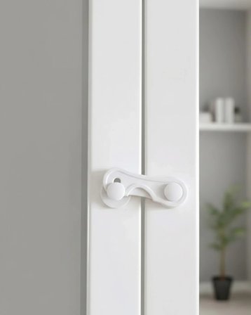 Mey İthalat® 4 Adet Çok Amaçlı Dolap Güvenlik Kilidi Çocuklara Karşı Koruyucu Çözüm