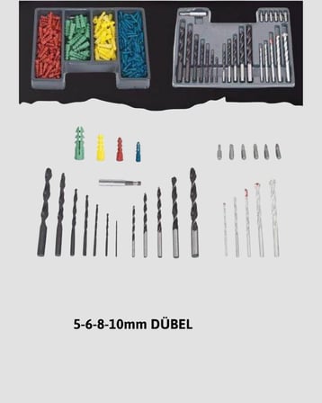 Mey İthalat Matkap Ucu Seti 24 Parça Organizer Kutulu Ahşap Metal Beton Uyumlu Yeni Nesil