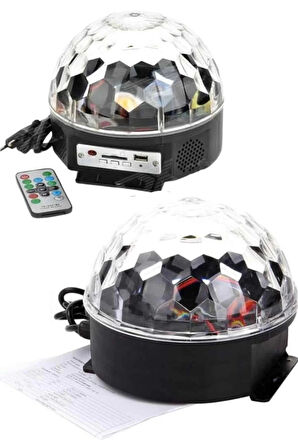 CEYLAN ADAM Küre Disko Topu Müzik Çalar Renkli Lazer Işıklı Bluetooth Disko Parti Işığı Kumandalı