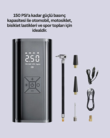 CEYLAN ADAM Kablosuz Kullanımlı Dijital Kontrollü Taşınabilir Şişirme Cihazı