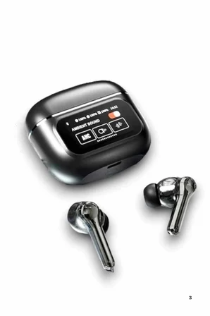 Mey İthalat Yeni Nesil ANC Özellikli Çağrı Cevaplayan Dokunmatik Ekranlı Bluetooth Kulaklık Siyah Yeni Nesil
