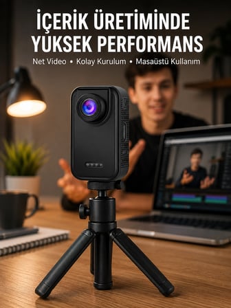Mey İthalat Günlük Kullanıma Uygun Mini Video Kamera Vlog Çekimleri İçin Yeni Nesil