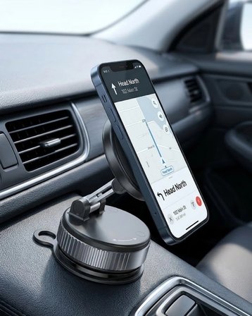 Mey İthalat® Araç İçi Manyetik Navigasyon Telefon Tutucu Güçlü Mıknatıslı Stand