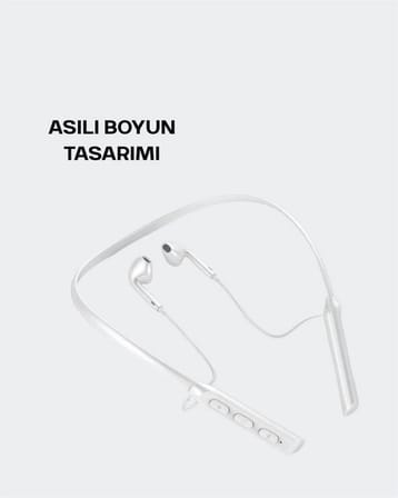 Uzun Pil Ömürlü Kablosuz Kulaklık – Boyun Askılı, 100 Saat Kullanım