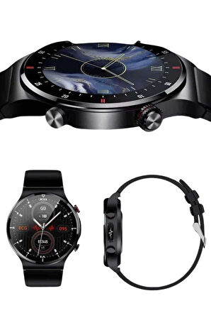 CEYLAN ADAM Amoled Ekran Metal Deri Silikon Kordonlu Uyku ve Sağlık Takibi