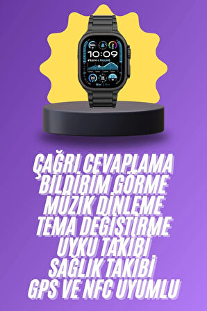 CEYLAN ADAM Ultra 3 Kordonlu Amoled Ekran Akıllı Saat Çok Fonksiyonlu Uyku ve Sağlık Takibi