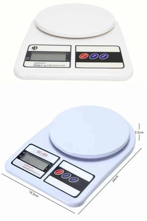 Mey İthalat® Dijital Hassas 10 Kg Mutfak terazisi tartısı LCD Ekran Mutfak Tartısı