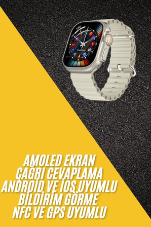 Mey İthalat Akıllı Saat Kol Saati Android ve İOS Uyumlu Nabız Ölçer Sesli Asistan Yeni Nesil