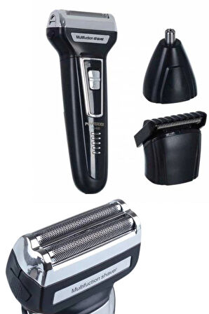 CEYLAN ADAM Tıraş Makinesi 3 Başlıklı T Başlıklı Hassas Ciltlere Özel Saç Sakal Vücut Kulak ve Burun