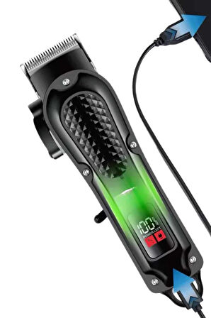 CEYLAN ADAM Dijital Profesyonel Kablosuz Saç Sakal Tıraş Makinası Sessiz Paslanmaz Çelik