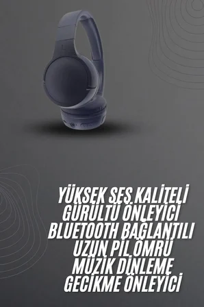 Mey İthalat Kablosuz Bluetooth Kulaklık Kulak Üstü Ayarlanabilir Uzun Ömürlü Yeni Nesil