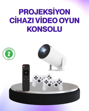 Mey İthalat® 2.4G Kablosuz Destekli Oyun ve Film Projeksiyonu Ev Kullanımı İçin