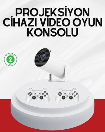Mey İthalat® 3D Oyun Destekli Kablosuz Ev Sinema Projeksiyon Cihazı