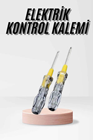 CEYLAN ADAM Kontrol Kalemi Çift Başlıklı Şeffaf Elektrik Testi Değişken Uçlu