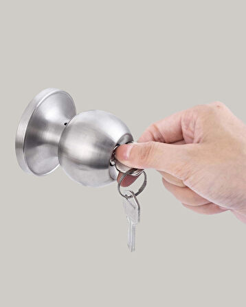 CEYLAN ADAM Paslanmaz Çelik Dayanıklı Topuzlu Kapı Kilidi