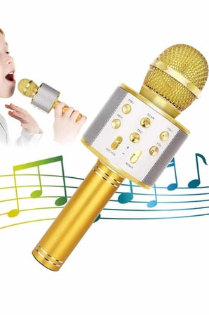 Mey İthalat Karaoke Mikrofon Dahili Hoparlörlü Sd-usb-aux Girişli Bluetooth Hoparlör