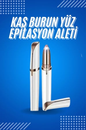 Mey İthalat® Yüz Epilatör Kıl Kaş Bıyık Tüy Alma Aleti Kaş Bıyık Alma Epilatörü