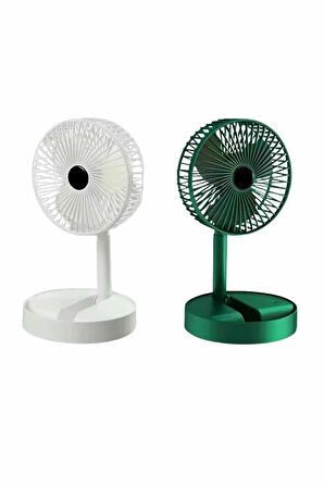 CEYLAN ADAM Katlanabilir Teleskopik Şarjlı Fan Masaüstü Soğutucu Vantilatör