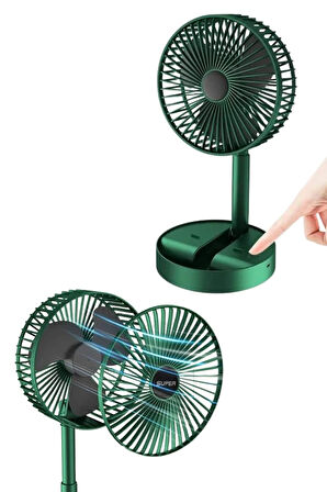 CEYLAN ADAM Katlanabilir Teleskopik Şarjlı Fan Masaüstü Soğutucu Vantilatör