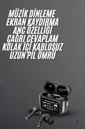 Mey İthalat Yeni Nesil Pro Ekranlı Bluetooth Kulaklık 5.0 Bluetooth Yeni Nesil